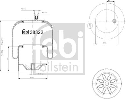 Febi Bilstein 38322 - Körük, pnevmatik asqı furqanavto.az