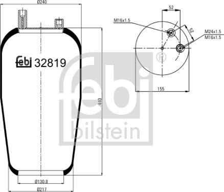 Febi Bilstein 32819 - Körük, pnevmatik asqı furqanavto.az