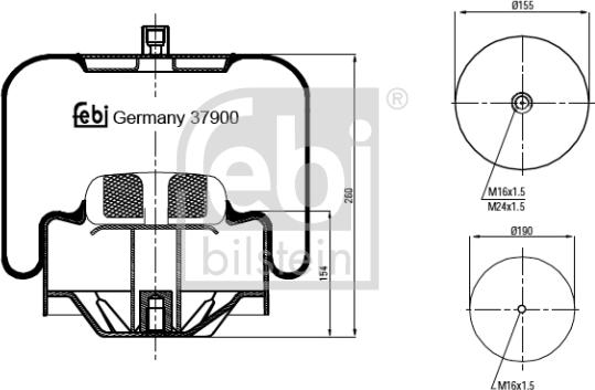 Febi Bilstein 37900 - Körük, pnevmatik asqı furqanavto.az