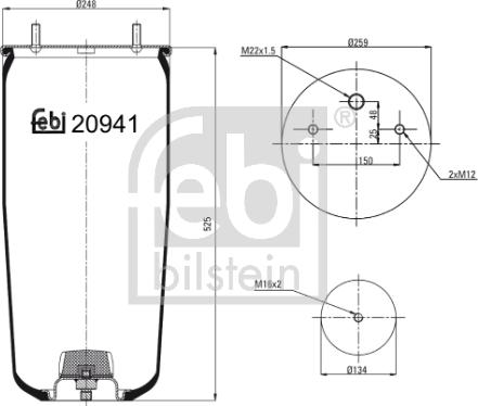 Febi Bilstein 20941 - Körük, pnevmatik asqı furqanavto.az