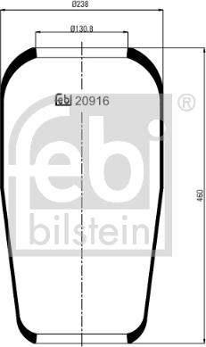 Febi Bilstein 20916 - Körük, pnevmatik asqı furqanavto.az