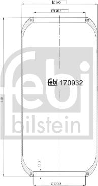 Febi Bilstein 20921 - Körük, pnevmatik asqı furqanavto.az