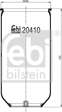 Febi Bilstein 20410 - Körük, pnevmatik asqı furqanavto.az