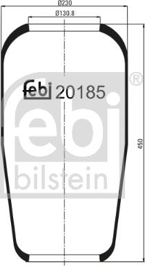 Febi Bilstein 20185 - Körük, pnevmatik asqı www.furqanavto.az