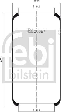 Febi Bilstein 20897 - Körük, pnevmatik asqı furqanavto.az