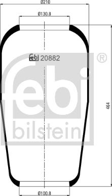 Febi Bilstein 20882 - Körük, pnevmatik asqı furqanavto.az
