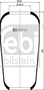 Febi Bilstein 20713 - Körük, pnevmatik asqı furqanavto.az