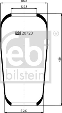 Febi Bilstein 20720 - Körük, pnevmatik asqı furqanavto.az