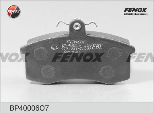 Fenox BP40006O7 - Əyləc altlığı dəsti, əyləc diski furqanavto.az