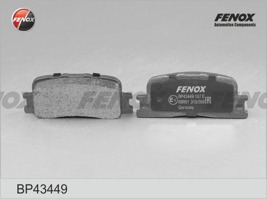 Fenox BP43449 - Əyləc altlığı dəsti, əyləc diski furqanavto.az