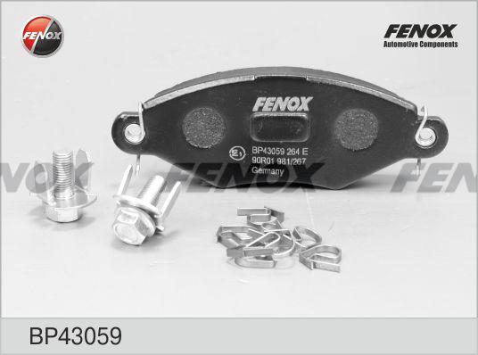 Fenox BP43059 - Əyləc altlığı dəsti, əyləc diski furqanavto.az