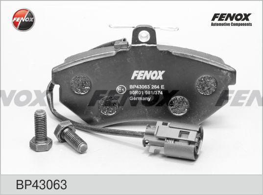 Fenox BP43063 - Əyləc altlığı dəsti, əyləc diski www.furqanavto.az