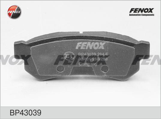 Fenox BP43039 - Əyləc altlığı dəsti, əyləc diski www.furqanavto.az