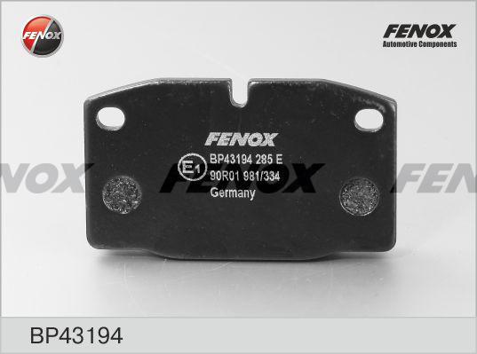 Fenox BP43194 - Əyləc altlığı dəsti, əyləc diski furqanavto.az