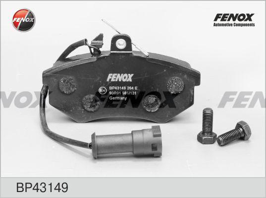 Fenox BP43149 - Əyləc altlığı dəsti, əyləc diski furqanavto.az