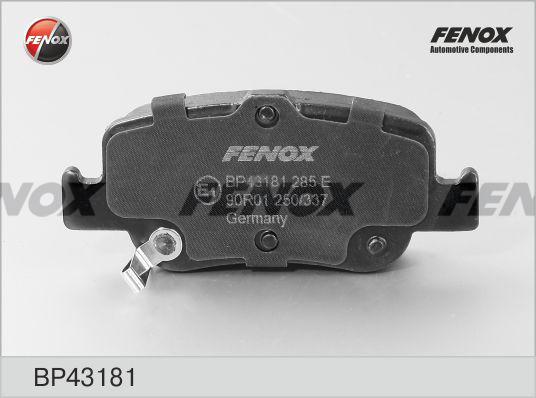 Fenox BP43181 - Əyləc altlığı dəsti, əyləc diski furqanavto.az