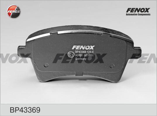 Fenox BP43369 - Əyləc altlığı dəsti, əyləc diski furqanavto.az