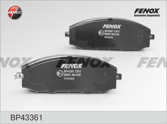 Fenox BP43361 - Əyləc altlığı dəsti, əyləc diski furqanavto.az