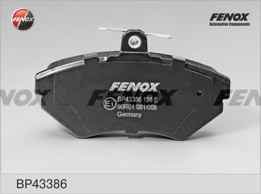 Fenox BP43386 - Əyləc altlığı dəsti, əyləc diski furqanavto.az