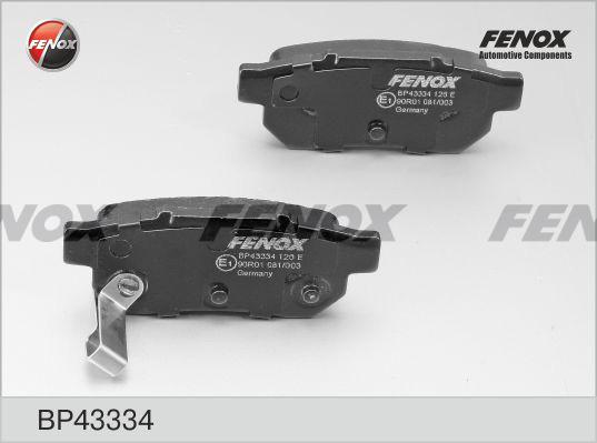 Fenox BP43334 - Əyləc altlığı dəsti, əyləc diski furqanavto.az