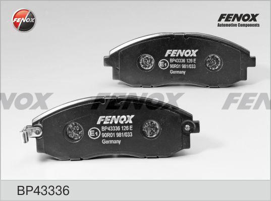 Fenox BP43336 - Əyləc altlığı dəsti, əyləc diski furqanavto.az