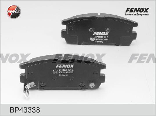 Fenox BP43338 - Əyləc altlığı dəsti, əyləc diski furqanavto.az