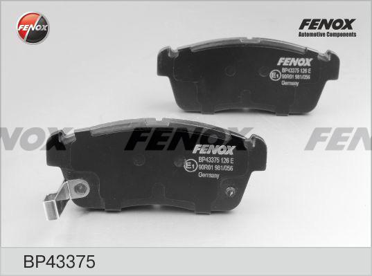 Fenox BP43375 - Əyləc altlığı dəsti, əyləc diski furqanavto.az