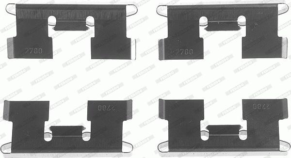 Ferodo FBA448 - Disk əyləc pedləri üçün aksesuar dəsti furqanavto.az