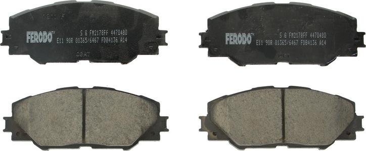 Ferodo FDB4136 - Əyləc altlığı dəsti, əyləc diski furqanavto.az