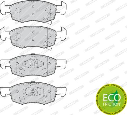 Ferodo FDB4866 - Əyləc altlığı dəsti, əyləc diski furqanavto.az
