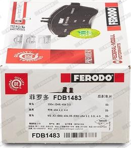 Ferodo FDB1483 - Əyləc altlığı dəsti, əyləc diski www.furqanavto.az