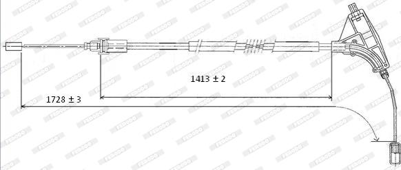 Ferodo FHB432416 - Kabel, dayanacaq əyləci furqanavto.az