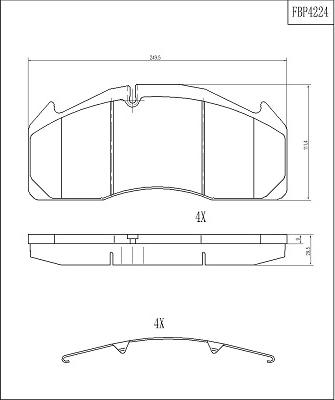 Automotor France PBP8439 - Əyləc altlığı dəsti, əyləc diski furqanavto.az