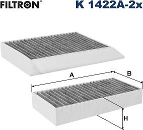 Filtron K 1422A-2x - Filtr, daxili hava furqanavto.az