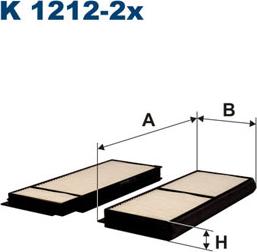 Filtron K1212-2x - Filtr, daxili hava www.furqanavto.az