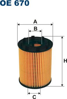 Filtron OE670 - Yağ filtri furqanavto.az