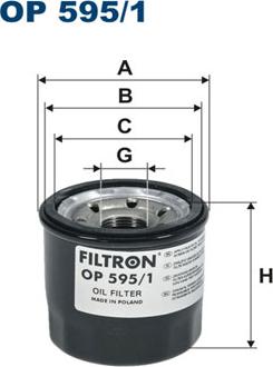 Filtron OP595/1 - Yağ filtri furqanavto.az