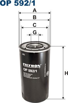 Filtron OP592/1 - Yağ filtri furqanavto.az