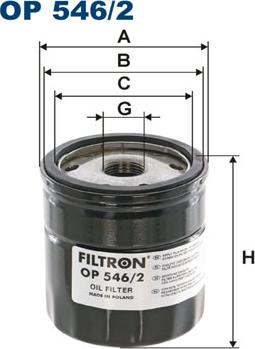 Filtron OP546/2 - Yağ filtri furqanavto.az