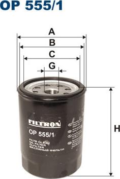 Filtron OP555/1 - Yağ filtri furqanavto.az