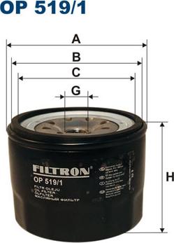 Filtron OP519/1 - Yağ filtri furqanavto.az