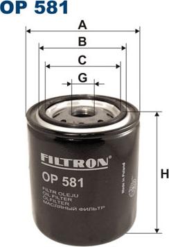 Filtron OP581 - Yağ filtri furqanavto.az