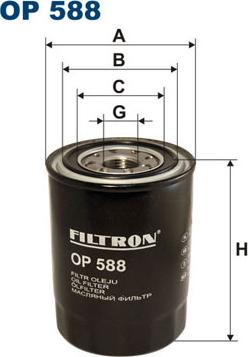 Filtron OP588 - Yağ filtri furqanavto.az