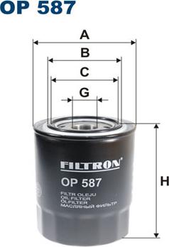 Filtron OP587 - Yağ filtri furqanavto.az