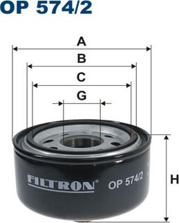 Filtron OP574/2 - Yağ filtri furqanavto.az