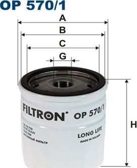 Filtron OP570/1 - Yağ filtri furqanavto.az