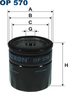 Filtron OP570 - Yağ filtri furqanavto.az