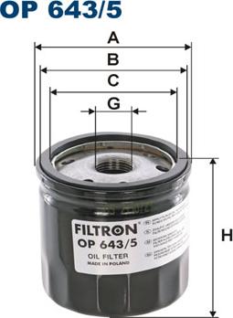 Filtron OP643/5 - Yağ filtri furqanavto.az