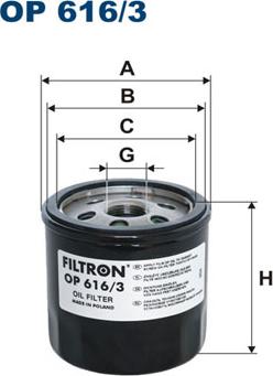 Filtron OP616/3 - Yağ filtri furqanavto.az