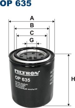 Filtron OP635 - Yağ filtri furqanavto.az